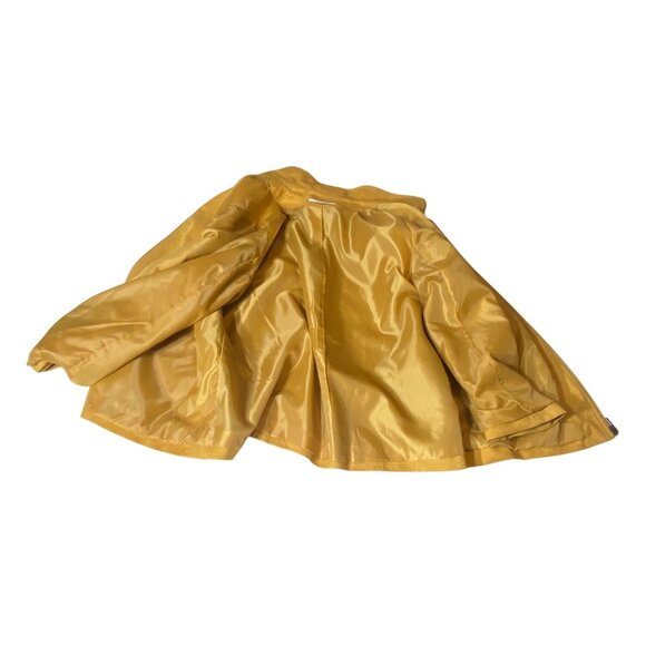 Allison Daley Womens Yellow Faux Suede Zip Jacket With Pockets Size 16 - Picture 9 of 10